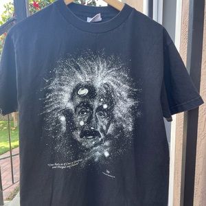 Vintage Rare Albert Einstein T-shirt. Glow in the Dark.